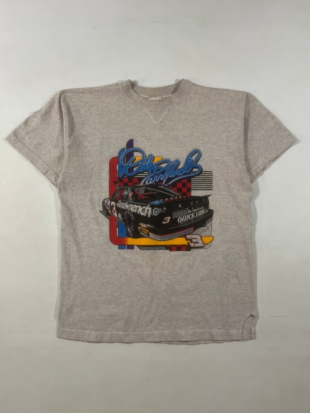 Vintage 90s Dale Earnhardt #3 Goodwrench NASCAR Racing Tee Gray L